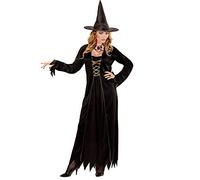 W WIDMANN MILANO Party Fashion - Costume sorcière, robe et chapeau, magicienne, conte de fées, Halloween, déguisements de carnaval