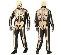 W WIDMANN MILANO Party Fashion - Costume squelette avec masque, tenue complète pour adultes, Halloween et carnaval