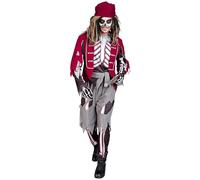 W WIDMANN MILANO Party Fashion - Costume squelette pirate, fantôme, capitaine, flibustier, costume de pirate hommes