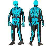 W WIDMANN MILANO Party Fashion - Costume squelette pour enfants, ensemble avec masque, tenue complète pour Halloween et Carnaval