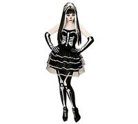 W WIDMANN MILANO Party Fashion - Costume squelette, robe et gants, pour Halloween, carnaval