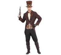 W WIDMANN MILANO Party Fashion - Costume Steampunk, frac avec gilet, jabot, chapeau, carnaval