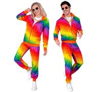 W WIDMANN MILANO Party Fashion - Costume survêtement, couleurs arc-en-ciel, jogging, déguisements de carnaval