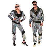 W WIDMANN MILANO Party Fashion - Costume survêtement années 80, boule disco, jogging, style rétro, tenue Bad Taste