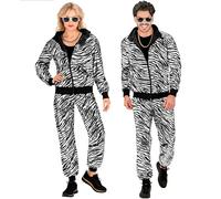 W WIDMANN MILANO Party Fashion - Costume survêtement, motif animal, imprimé animal, tenue des années 80, survêtement, tenue Bad Taste, déguisements de carnaval