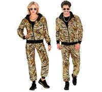 W WIDMANN MILANO Party Fashion - Costume survêtement, motif animal, imprimé animal, tenue des années 80, survêtement, tenue Bad Taste, déguisements de carnaval