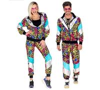 W WIDMANN MILANO Party Fashion - Costume survêtement Party Animal, tenue des années 80, jogging, tenue Bad Taste, déguisements de carnaval