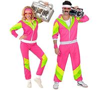 W WIDMANN MILANO Party Fashion - Costume survêtement, veste et pantalon, tenue des années 80, survêtement de jogging pour le carnaval et les fêtes