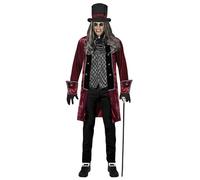 Déguisement Vampire Victorien Homme Halloween Small Rouge