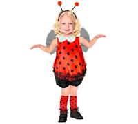 W WIDMANN MILANO Party Fashion Costumes de coccinelle pour enfants, Girls, 21495, Rouge, 116