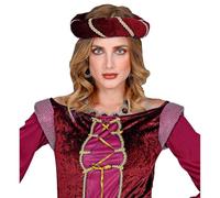 W WIDMANN MILANO Party Fashion - Couronne de cheveux médiévale avec voile, châtelaine, coiffure, conte de fées, accessoire pour costumes de carnaval
