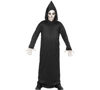 W WIDMANN MILANO Party Fashion - Déguisement de faucheuse pour enfant, robe noire, Grim Reaper, déguisements de carnaval pour enfants, Halloween