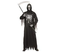 W WIDMANN MILANO Party Fashion - Déguisement de faucheuse, robe avec chaîne, masque à capuche, messager de la mort, Halloween