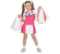 W WIDMANN MILANO Party Fashion - Déguisement de pom-pom girl pour enfants, haut et jupe, uniforme scolaire, carnaval