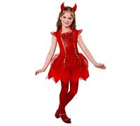 W WIDMANN MILANO Party Fashion - Déguisement diable pour enfant, robe, déguisements d'enfants pour Halloween et carnaval, Satan, enfer