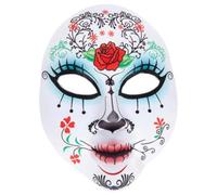 W WIDMANN MILANO Party Fashion - Demi-masque « Dia de los Muertos » | Masque en tissu, accessoires, accessoires de déguisement pour Halloween, le carnaval et les soirées à thème