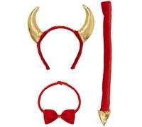 W WIDMANN MILANO Party Fashion DEVIL LADY dress-up set (horns, bowtie, tail) -