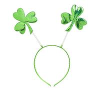 W WIDMANN MILANO Party Fashion, Diadème vert de Saint-Patrick, antennes en trèfle, léger et confortable, taille unique, polyvalent pour toutes les fêtes, sécurité pour les 14 ans et plus