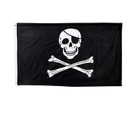 W WIDMANN MILANO Party Fashion - Drapeau pirate 150x90 cm, matériaux durables, design accrocheur, polyvalent pour toutes fêtes, facile à installer pour une ambiance festive instantanée
