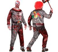W WIDMANN MILANO Party Fashion - Ensemble costume clown tueur avec masque, tenue complète pour Halloween et Carnaval