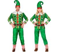 W WIDMANN MILANO Party Fashion - Ensemble costume d'elfe avec haut, pantalon et bonnet, tenue complète pour Noël, carnaval