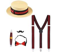 W WIDMANN MILANO Party Fashion - Ensemble d'accessoires gangster années 20