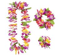 W WIDMANN MILANO Set bijoux hawaïens Party Fashion, 3 pièces, colliers de fleurs