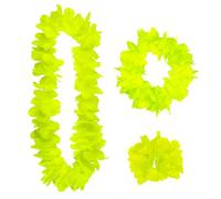 W WIDMANN MILANO Party Fashion - Ensemble de bijoux hawaïens 3 pièces, colliers de fleurs, accessoires de costume pour carnaval et hula party