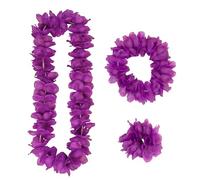 W WIDMANN MILANO Party Fashion - Ensemble de bijoux hawaïens 3 pièces, colliers de fleurs, accessoires de costume pour carnaval et hula party