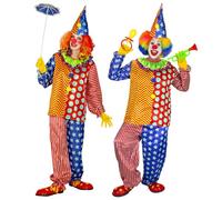 Widmann – Déguisement clown – Manteau avec col, pantalon, chapeau – XL – différentes couleurs