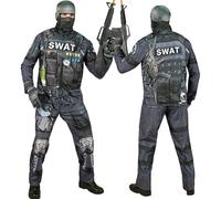W WIDMANN MILANO Party Fashion - Ensemble de costume SWAT avec masque, tenue complète pour Halloween et carnaval