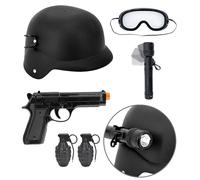 W WIDMANN MILANO Party Fashion - Ensemble de costumes pour enfants, policier, Swat, ouvrier du bâtiment ou pompier, pour carnaval, fêtes à thème