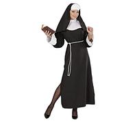 Widmann S.r.l. – Costume de nonne – Tunique, ceinture, coiffe – XS Noir