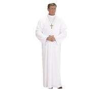 Widmann Déguisement Holy Pope – Robe, tippet, calotte – XXL Blanc