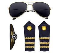Widmann Milano Set de déguisement Party Fashion – profession avec lunettes de soleil et insigne