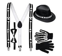 W WIDMANN MILANO Party Fashion - Ensemble déguisement squelette 4 pièces
