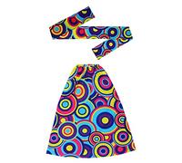 Set bandeau et jambières disco bubbles blue groovy 70's - WIDMANN - Femme - Matière élastique