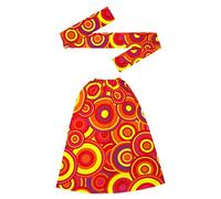 Set jambières et bandeau disco bubbles orange 70' - WIDMANN - Femme - 2 pièces - Élastique