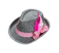 W WIDMANN MILANO Party Fashion - Fedora bavarois, avec ruban et plumes, en feutre, chapeau, costume traditionnel, couvre-chef, accessoire