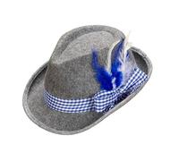 W WIDMANN MILANO Party Fashion - Fedora bavarois, avec ruban et plumes, en feutre, chapeau, costume traditionnel, couvre-chef, accessoire
