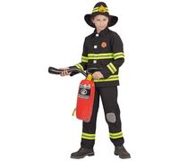 W WIDMANN MILANO Party Fashion FIREFIGHTER (coat, pants, helmet) - (104 cm / 2-3 Years)