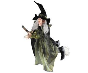 W WIDMANN MILANO Party Fashion Flying Witch on Broom 100 cm -