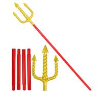 W WIDMANN MILANO Party Fashion - Fourchette spirale dorée avec tige noire ou rouge, trident Poséidon, sirènes, diable