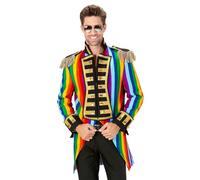 W WIDMANN MILANO Party Fashion - Frac arc-en-ciel pour homme | Frac coloré de style uniforme pour la CSD, directrice de cirque, animateur de spectacle, clown et carnaval
