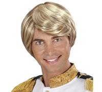W WIDMANN MILANO Party Fashion G0745 - Perruque Prinz Charming, Perruque Blonde, Cheveux Artificiels, Carnaval, Fête à thème