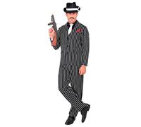 W WIDMANN MILANO Party Fashion - Costume Gangster, costume à rayures, criminel, patron de la mafia, costumes de carnaval