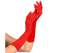 W WIDMANN MILANO Party Fashion - Gants en satin avec part d'élasthanne, 1 paire, longueur 40 cm, Accessoire, Années 20, Carnaval