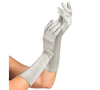 W WIDMANN MILANO Party Fashion - Gants en satin avec part d'élasthanne, 1 paire, longueur 40 cm, Accessoire, Années 20, Carnaval