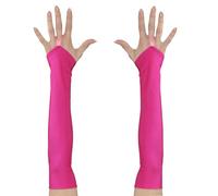 W WIDMANN MILANO Party Fashion - Gants en satin sans doigts, années 80, Accessoire pour costumes de carnaval