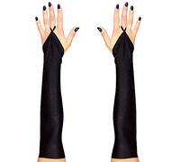 W WIDMANN MILANO Party Fashion - Gants en satin sans doigts, années 80, Accessoire pour costumes de carnaval